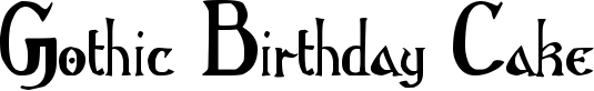 Gothic Birthday Cake font